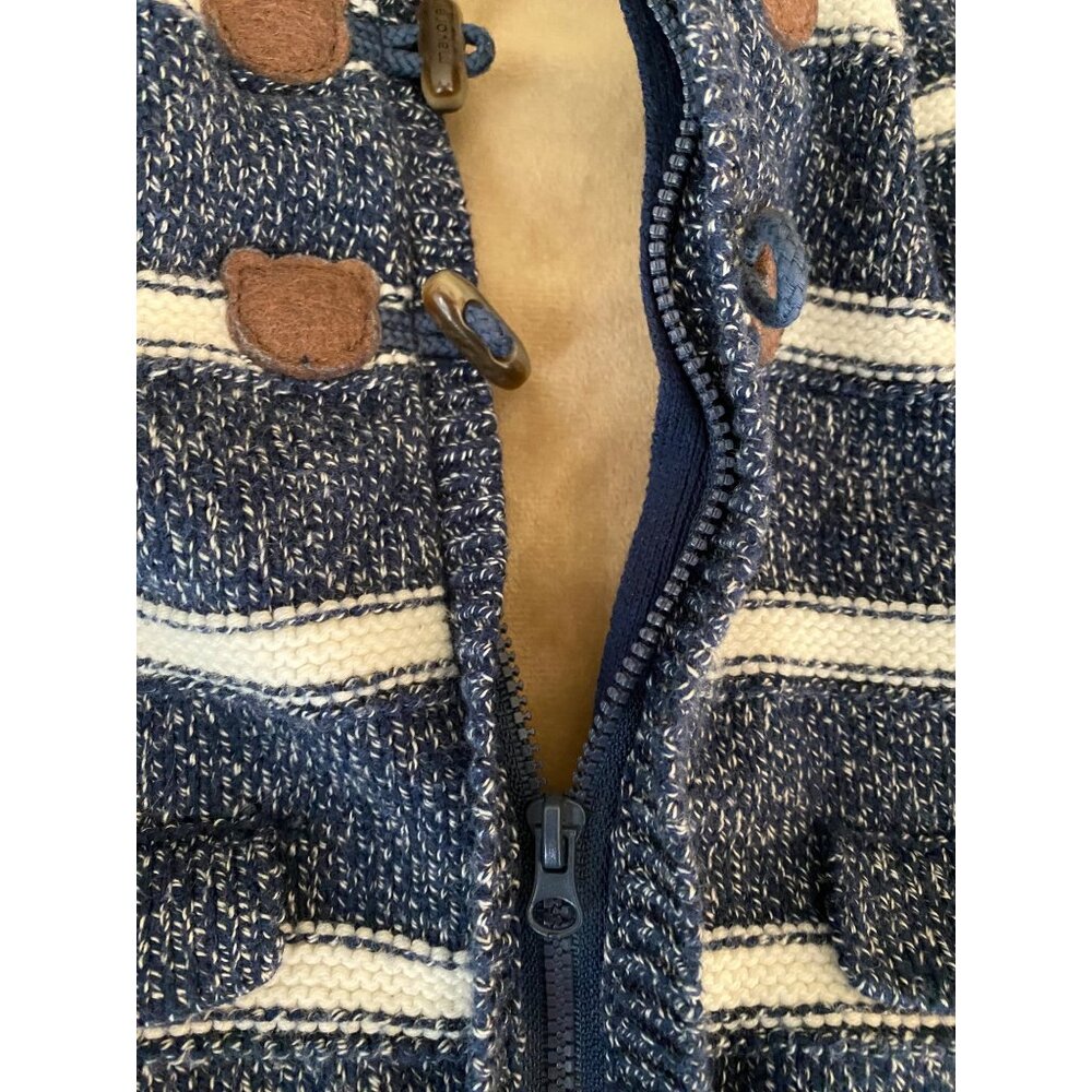 Mayoral Baby Cozy Fleece-Lined Hooded Knit Duffle Sweater 12mth Toggle - Picture 6 of 10
